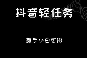 抖音轻任务：刷视频即可躺赚，单日轻松20-30元，零门槛，快速批量操作！