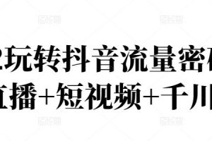 2022玩转抖音流量密码，(直播+短视频+千川)