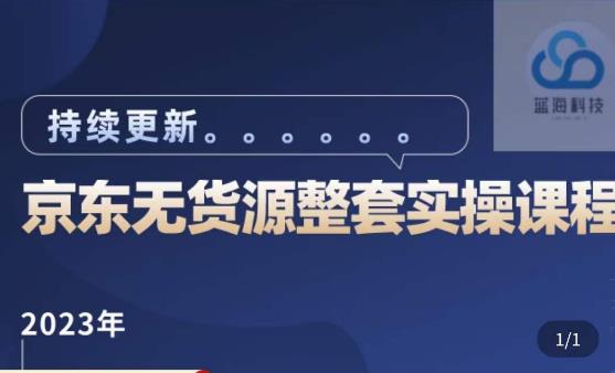 蓝七·2023京东店群整套实操视频教程，京东无货源整套操作流程大总结，减少信息差，有效做店发展