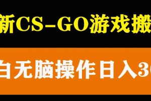 最新csgo游戏搬砖游戏，无需挂机小白无脑也能日入300+