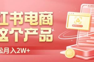 小红书无货源电商0门槛开店，卖这个品轻松实现月入2W【揭秘】