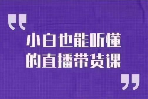 大威本威·小白也能听懂的直播带货课，玩转直播带货，轻松出单