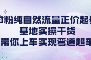 （4075期）0粉纯自然流量正价起号基地实操干货，带你上车实现弯道超车[中创网]