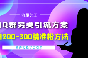 （4122期）外面收费888元的QQ群另类引流方案：日200~300精准粉方法[中创网]