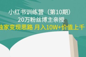 （4172期）小红书训练营（第10期）20万粉丝博主亲授：独家变现思路 月入10W+价值上千[中创网]