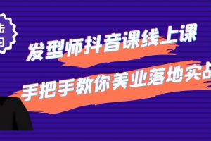 （4227期）发型师抖音课线上课，手把手教你美业落地实战【41节视频课】[中创网]