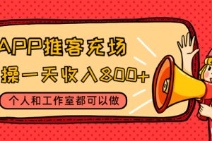 （4443期）APP推客充场，实操一天收入800+个人和工作室都可以做(视频教程+渠道)[中创网]