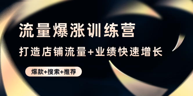 （4487期）流量爆涨训练营：打造店铺流量+业绩快速增长 (爆款+搜索+推荐)