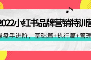 （4297期）2022小红书品牌营销特训营：操盘手进阶，基础篇+执行篇+管理篇（42节）[中创网]