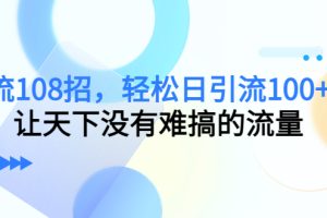 （4533期）引流108招，轻松日引流100+人，让天下没有难搞的流量[中创网]