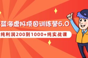 （4587期）黄岛主《淘宝蓝海虚拟项目陪跑训练营6.0》每天纯利润200到1000+纯实战课[中创网]