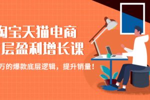 （4633期）淘宝天猫电商七层盈利增长课：月入N万的爆款底层逻辑，提升销量！[中创网]