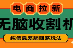 （4640期）【信息差项目】外面收费588的电商拉新收割机项目【全套教程】[中创网]