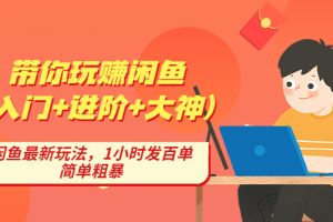 （4726期）带你玩赚闲鱼（入门+进阶+大神），闲鱼最新玩法，1小时发百单，简单粗暴[中创网]