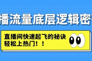 （4756期）直播流量底层逻辑密码：直播间快速起飞的秘诀，轻松上热门[中创网]