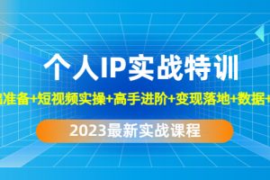 （4735期）2023个人IP实战特训：基础准备+短视频实操+高手进阶+变现落地+数据+电商[中创网]