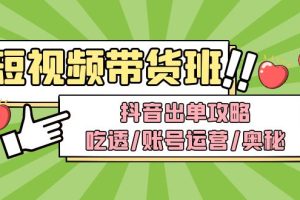 （4878期）短视频带货内训营：抖音出单攻略，吃透/账号运营/奥秘，轻松带货[中创网]