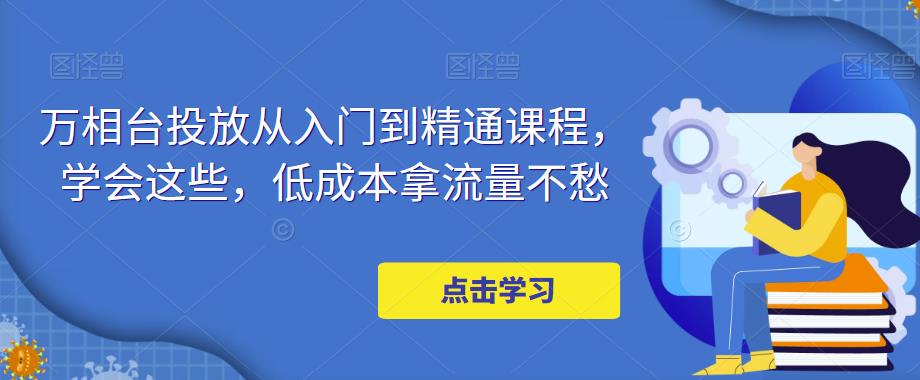 （4920期）万相台投放·新手到精通课程，学会这些，低成本拿流量不愁！