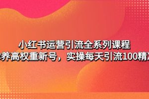 （4950期）小红书运营引流全系列课程：教你养高权重新号，实操每天引流100精准粉[中创网]