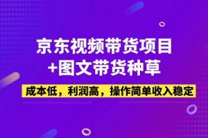 （5035期）京东视频带货项目+图文带货种草，成本低，利润高，操作简单收入稳定[中创网]