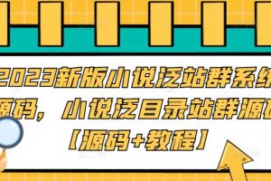 （5097期）2023新版小说泛站群系统源码，小说泛目录站群源码【源码+教程】[中创网]