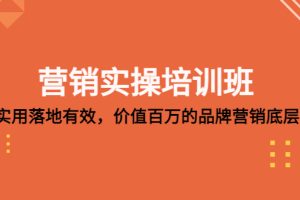 （5158期）营销实操培训班：简单实用-落地有效，价值百万的品牌营销底层逻辑[中创网]