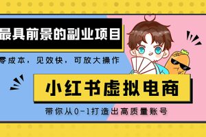 （5201期）小红书蓝海大市场虚拟电商项目，手把手带你打造出日赚2000+高质量红薯账号[中创网]