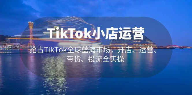 （5200期）TikTok小店运营 抢占TikTok全球蓝海市场，开店、运营、带货、投流全实操