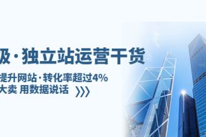 （5279期）亿级·独立站运营干货：全面提升网站·转化率超过4%，轻松大卖 用数据说话[中创网]