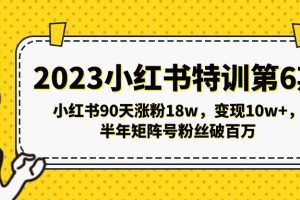 （5267期）2023小红书特训第6期，小红书90天涨粉18w，变现10w+，半年矩阵号粉丝破百万[中创网]