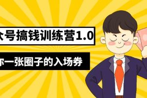 （5367期）坏坏-公众号搞钱训练营1.0，送你一张圈子的入场券（完整版）价值999元[中创网]