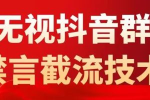 （5492期）抖音粉丝群无视禁言截流技术，抖音黑科技，直接引流，0封号（教程+软件）[中创网]