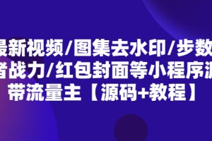 （5524期）最新视频/图集去水印/步数/王者战力/红包封面等 带流量主(小程序源码+教程)[中创网]