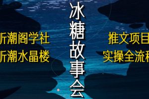 （5587期）抖音冰糖故事会项目实操，小说推文项目实操全流程，简单粗暴！[中创网]