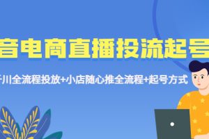 （5585期）抖音电商直播投流起号课程 巨量千川全流程投放+小店随心推全流程+起号方式[中创网]