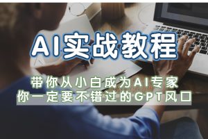 （5660期）AI实战教程，带你从小白成为AI专家，你一定要不错过的G-P-T风口[中创网]