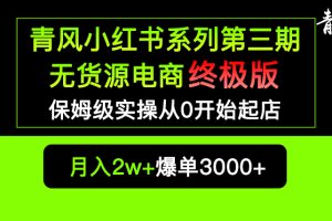 （5723期）小红书无货源电商爆单终极版【视频教程+实战手册】保姆级实操从0起店爆单[中创网]