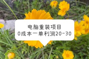 （5882期）电脑系统重装项目，0成本一单利润20-30[中创网]