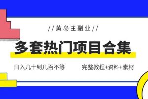 （6056期）黄岛主副业多套热门项目合集：日入几十到几百不等（完整教程+资料+素材）[中创网]