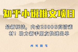 （6148期）最近外面卖980的小说推文变现项目：新玩法更新，更加完善，内含2500G素材[中创网]