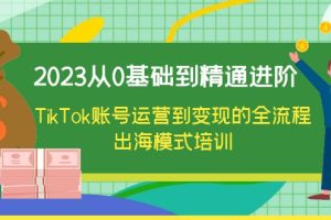 （6299期）2023从0基础到精通进阶，TikTok账号运营到变现的全流程出海模式培训[中创网]