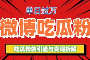 （6296期）微博吃瓜粉引流玩法，轻松日引100粉变现500+[中创网]