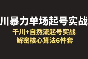 （6317期）千川暴力单场·起号实战课：千川+自然流起号实战， 解密核心算法6件套[中创网]