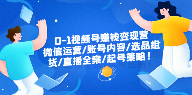 （6340期）0-1视频号赚钱变现营：微信运营-账号内容-选品组货-直播全案-起号策略！