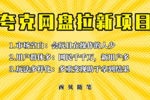 （6355期）此项目外面卖398保姆级拆解夸克网盘拉新玩法，助力新朋友快速上手！[中创网]