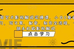 （6433期）影视解说实战课，小白0基础 写文案 配音 制作全流程 一部手机做影视解说[中创网]