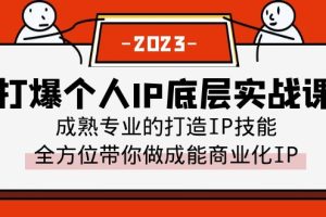 （6417期）打爆·个人IP底层实战课，成熟专业的打造IP技能 全方位带你做成能商业化IP[中创网]