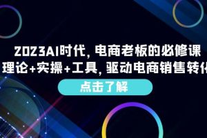 （6443期）2023AI·时代，电商老板的必修课，理论+实操+工具，驱动电商销售转化[中创网]