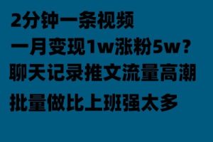 （6494期）聊天记录推文！！！月入1w轻轻松松，上厕所的时间就做了[中创网]