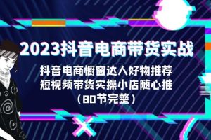 （6536期）2023抖音电商带货实战，橱窗达人好物推荐，实操小店随心推（80节完整）[中创网]